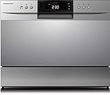Mini Lavastoviglie 6 coperti 8 programmi libera installazione da tavolo A+ PremierTech PTLS6S Silver...