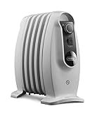 De'Longhi Serie Nano TRNS0505M Radiatore ad Olio Elettrico, 5 elementi, Calore a Lungo, Manopole...