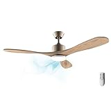Cecotec Ventilatore da soffitto con telecomando, timer e luce LED EnergySilence Aero 5290 Golden...