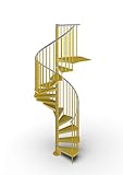 Mister Step Gamia Metal scala a chiocciola per interni in acciaio verniciato (Giallo RAL 1023,...