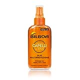 Bilboa Olio Solare Capelli con Filtro UV, Filtro Multiprotezione con Olio d'Argan, Protegge da...