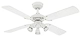Westinghouse Ventilatore a Soffitto Princess Euro GU10, Finitura, Pale in Bianco/faggio