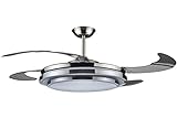DCG Ventilatore da soffitto 4 pale a scomparsa richiudibili VECRD47TL con luce, telecomando,...