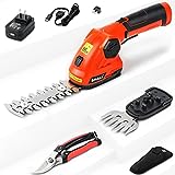SHALL Tosaerba e tagliasiepi a batteria - Tagliasiepi elettrico da 7,2 V Tagliasiepi portatile 2 in...