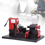 Jadpes Mini tornio motorizzato Fai da Te Piccoli Utensili, Mini tornio motorizzato Macchina utensile...