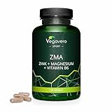 ZMA Vegavero® | Integratore Zinco + Magnesio + Vitamina B6 | Zinco Aspartato + Citrato: Migliore...