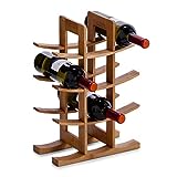 Zeller 13580 Portabottiglie di Vino, Bambú, Beige, 30x16x42 cm
