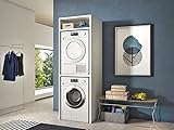 Arredo Stock Mobile a colonna per lavatrice e asciugatrice bianco, 70x64x203 cm