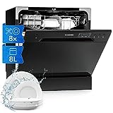 Klarstein Amazonia 8 - Mini Lavastoviglie, Classe A+, 1620 Watt, Posizionamento Libero, 6 Programmi,...