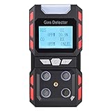 iMeistek Rilevatore di gas portatile, 4 rilevatori di gas di qualità dell'aria con ampio display...