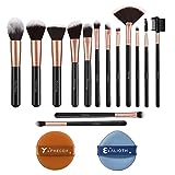 AMMIY Set di pennelli per il trucco 14 pezzi Premium, professionale morbido, sintetico contorno fard...