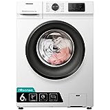 Hisense WFVC6010E - Lavatrice a Carica Frontale 6 Kg, 1000 rpm, 15 Programmi, Display LED, Programma...