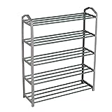 Dediam Scarpiera Scaffale Slim A 5 Ripiani Con Struttura Salvaspazio In Acciaio, Portascarpe e...