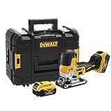 DeWalt DCS335NT-XJ Seghetto alternativo a batteria, 18V, 5.0 Ah motore Brushless, impugnatura sul...