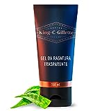 King C Gillette Gel Da Barba Trasparente per Rasatura Uomo, Confezione da 150 ml, Protegge e Ripara...