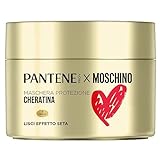Pantene Pro-V Maschera Capelli Lisci Effetto Seta, Protezione Cheratina, Per Avere Capelli Lisci E...