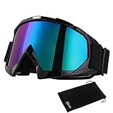 Japace Occhiali da Moto per attivit all'Aperto come Ciclismo, Snowboard, Sci, Anti-Nebbia con...