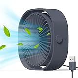 Simpeak Ventilatore USB, Mini Ventilatore da Tavolo Rotazione di 360° Portatile Fan con 3 Velocità...