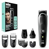Braun Regolabarba Tagliacapelli Uomo, Rasoio Elettrico Barba e Capelli, 8-In-1 Styling Kit Ideale...
