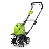Greenworks G40TL - Motocoltivatore a Batteria, Motozappa con Fresa a Denti Anteriore, Larghezza di...