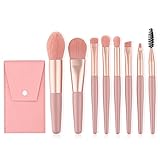 GeekerChip Pennelli Make Up Professionali Set,8 Pezzi Set Pennelli da Trucco,con Trousse in Pelle PU...