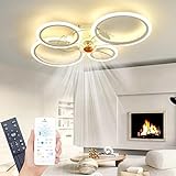 Plafoniera con Ventilatore, Ventilatori a Soffitto con luci, Ventilatore da soffitto a LED...