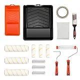 ValueMax Set di Rullo Pittura 16 Pezzi, Rulli per Pittura per Imbiancare Pareti e Soffitti, con...