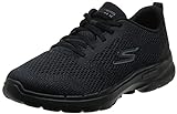 Skechers Go Walk 6 Bold Vision, Scarpe Donna, Black Textile/Trim, 40 EU