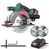 Sega Circolare, HYCHIKA 18V 4000RPM Sega Elettrica, 4.0Ah Batteria, Profondità di taglio massima:...