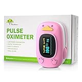 HealthTree Pulsossimetro per bambini da dito per ossigeno nel sangue per bambini e...