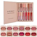 Zhiaek 12 Pezzi Set Rossetti Liquidi Matte Impermeabile Rossetto Matte Lunga Durata Opaco Set...
