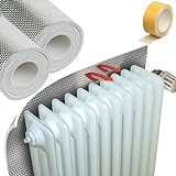 acquaverde Set 5 Pannelli Termoriflettenti in Alluminio per Caloriferi Termici 100x70 Cm con Nastro...