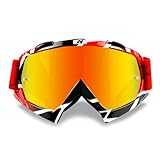 NENKI Occhiali da Motocross, Occhiali da Sci Uomo Donna, Anti Uv/vento/polvere/Graffio, Maschera...