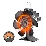 SHAVINGFUN Ventilatore per Stufa a Legna,6 Lame Ventola da Caminod Senza Corrente Silenziosa,Ventola...