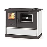 Stufa a legna con forno Riscaldamento singolo Versi Sannover 7 kW Bianco