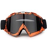 HuoBi Occhiali da moto, occhiali antigraffio per moto da cross ATV, occhiali di sicurezza per moto...