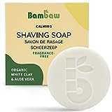 Bambaw | Sapone da barba | 80g | Sapone naturale argilla e sapone aloe vera | Sapone da barba...