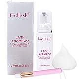 Detergente Ciglia 60ml Pulitore per Ciglia Shampoo per Ciglia Lavaggio Dai un Pennello Morbido Lash...