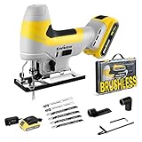 ENVENTOR Seghetto Alternativo a Batteria, Brushless 20V Seghetto Elettrico,1000-3000 Corse/Min, 6...
