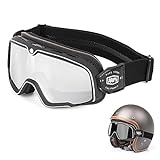 Occhiali da Moto Vintage, Occhiali da Motocross, Maschera Moto Vintage, Occhiali Mascherina Uomo,...