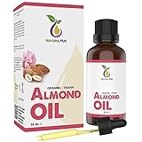 Olio di mandorle bio dolce 50 ml – 100% vergine, spremuto a freddo, vegano, anti-invecchiamento...