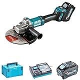 Makita Smerigliatrice angolare GA038GT201 40V 2x5Ah, della linea XGT, la nuova tecnologia 40V