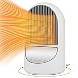 Stufa Elettrica Basso Consumo,1200W Elettrico Termoventilatore Ceramica con Termostato,3 Modalità,...