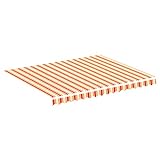vidaXL Tessuto di Ricambio per Tenda da Sole Giallo e Arancio 3x2,5 m