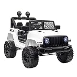 HOMCOM Macchina Elettrica per Bambini Jeep Fuoristrada con Telecomando, 2 Velocità 3-5km/h,...