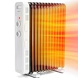 Aigostar Hubery - Radiatore ad olio portatile da 2500W. Radiatore elettrico 13 elementi, 3 livelli...