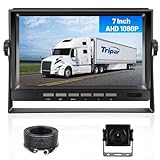 Hikity AHD Kit Telecamera Retromarcia, LCD Schermo Monitor da 7'' e Retrocamera Auto 1080P IP69...