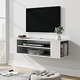 WAMPAT Mobile TV sospeso, Mensola da parete 100 cm, Mobile Multimediale, per salotto Camera da...