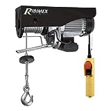 RIBIMEX PE125/250C/1 Paranco Elettrico, 125/250 Kg, 500 W, Fune 18 M
