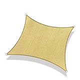 Tenda a Vela Rettangolare HDPE 3.6x3.6m Vela Ombreggiante Parasole Traspirante e Protezione Solare...